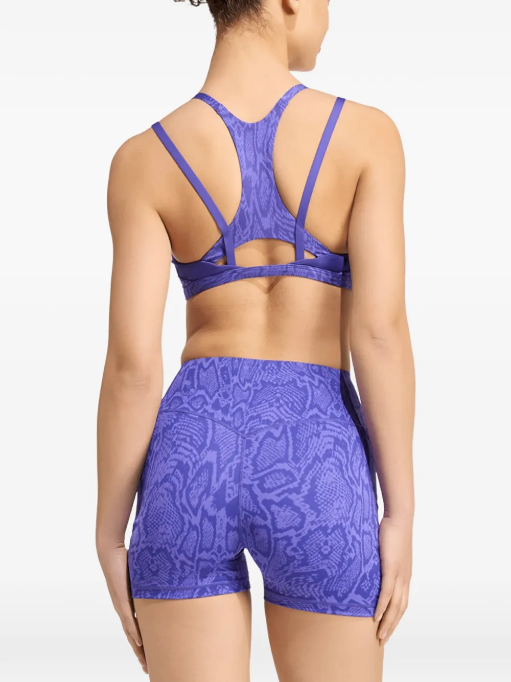 adidas Optime sport-bh met slangenprint Paars