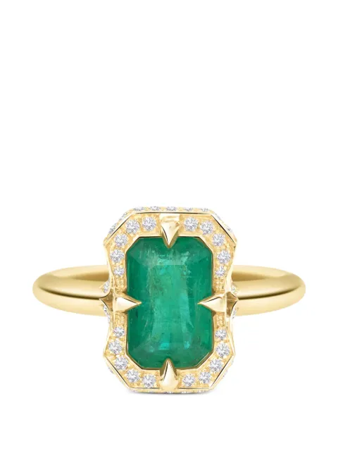 YI Collection Aurora emerald and aquamarine candy ring