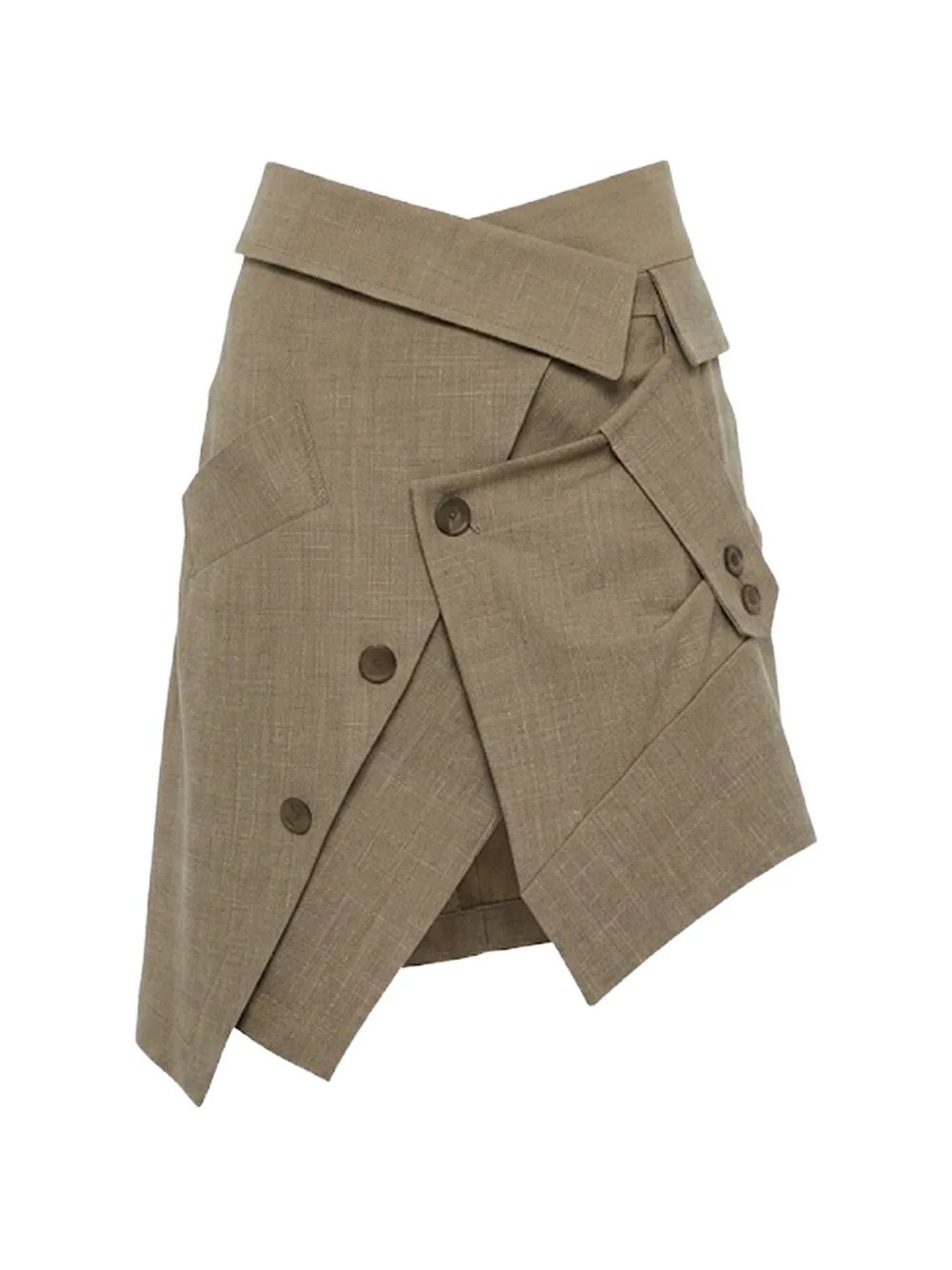Christopher Esber Banyan deconstructed mini skirt - Marrone