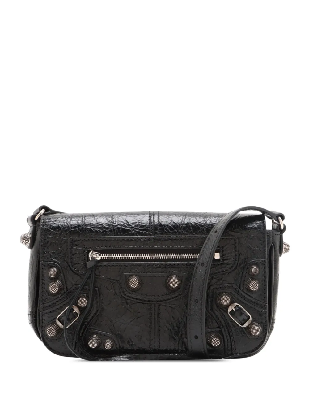 Balenciaga Pre-Owned 2000-2026 Lambskin Motocross Le Cagole Cylinder crossbody bag - Schwarz