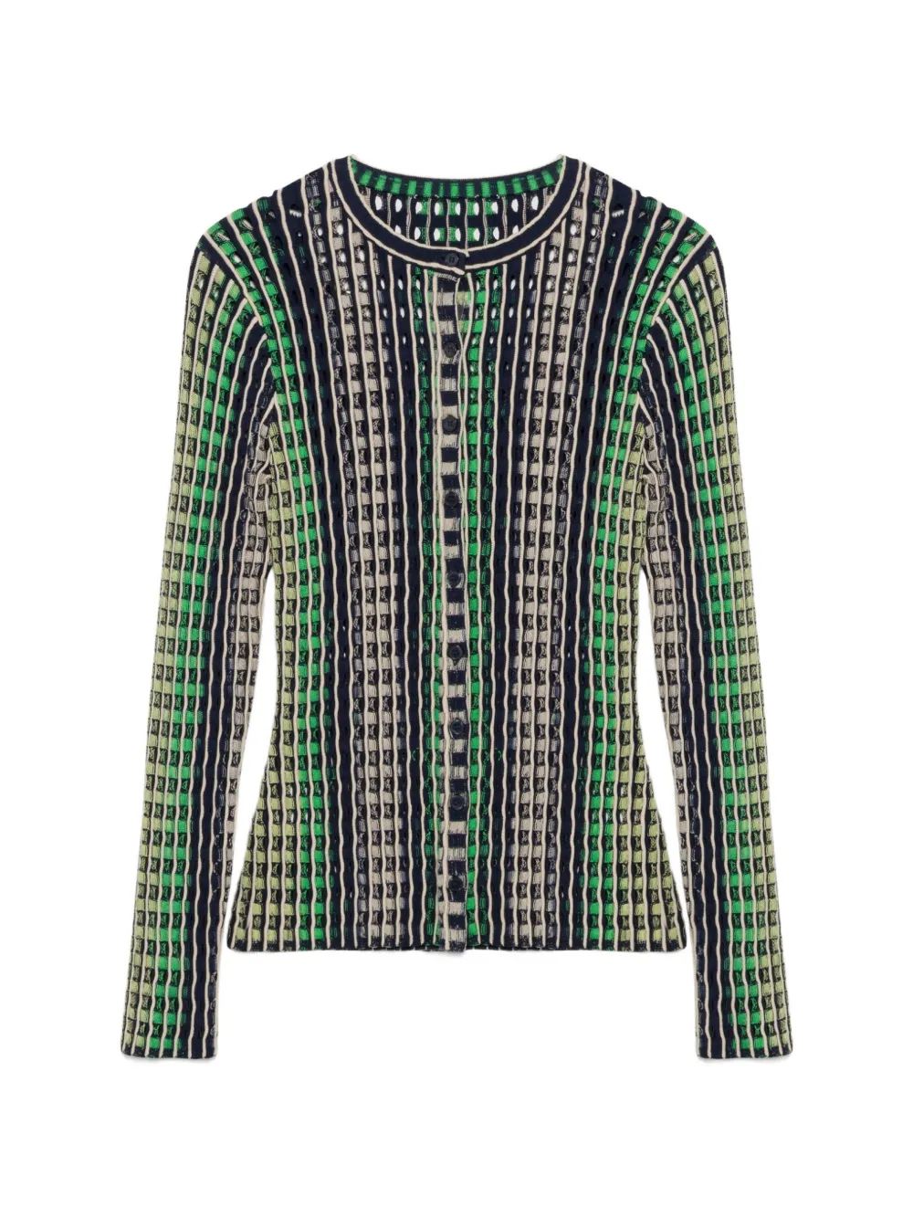 Simkhai Mabel eyelet-knit cardigan - Blau