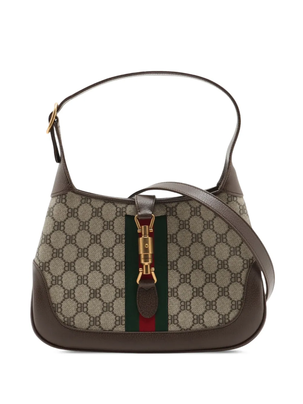 Gucci Pre-Owned 2018-2026 Balenciaga The Hacker Project Mini GG Supreme Web Jackie 1961 crossbody bag - Toni neutri