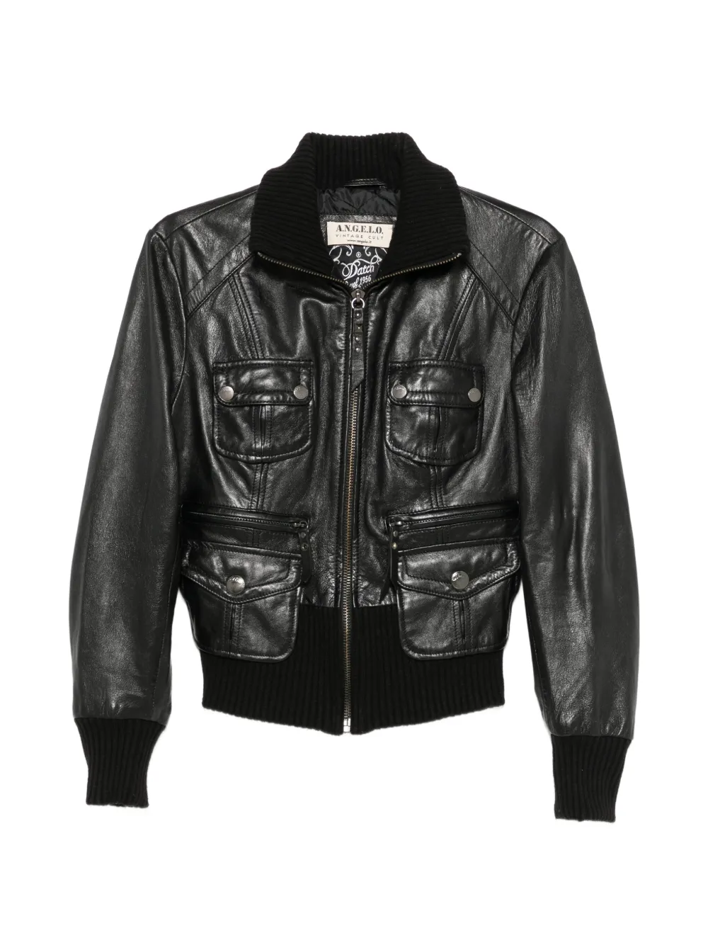 A.N.G.E.L.O. Vintage Cult Giacca con bordo a coste anni 2000 - Nero