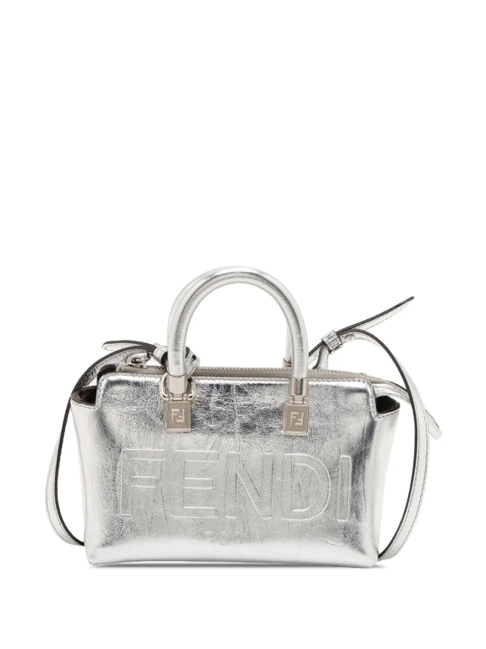 Fendi Pre-Owned 2010-2026 Mini Leather By The Way Roma satchel - Argento