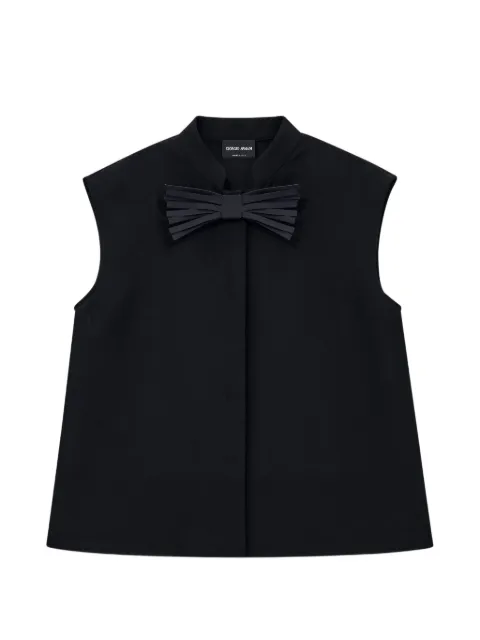 Giorgio Armani bow-detail sleeveless blouse