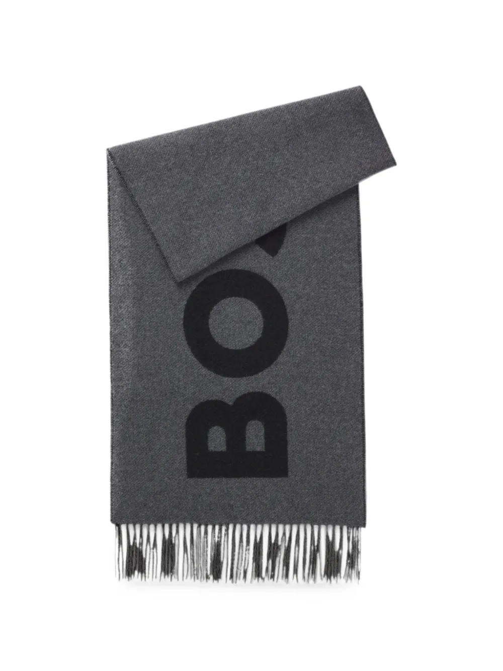 Hugo Boss Italian-made Scarf In A Wool-blend Jacquard In Multi