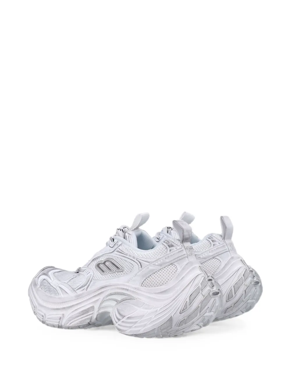 Balenciaga 6XL distressed-effect panelled sneakers Wit