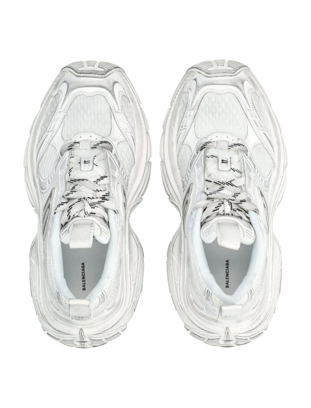 Balenciaga 6XL distressed-effect panelled sneakers Wit