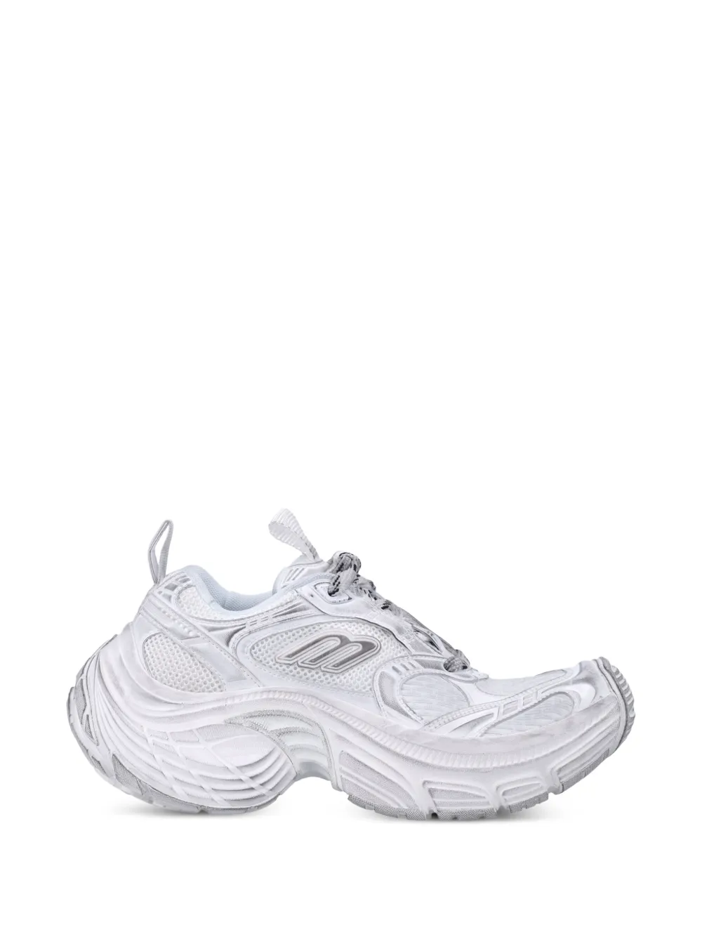 Balenciaga 6XL distressed-effect panelled sneakers Wit