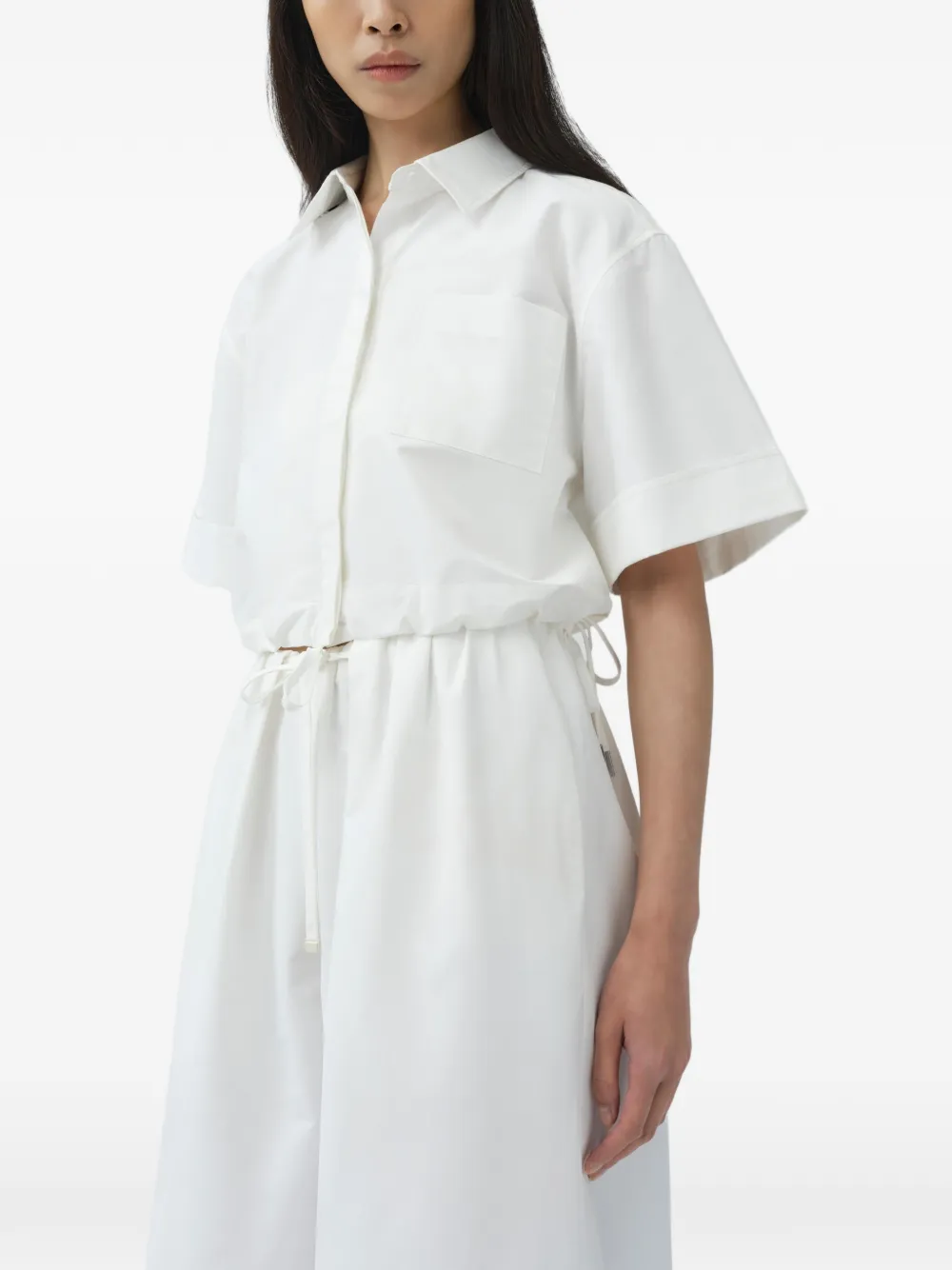 SIMKHAI Ryett cropped blouse Wit
