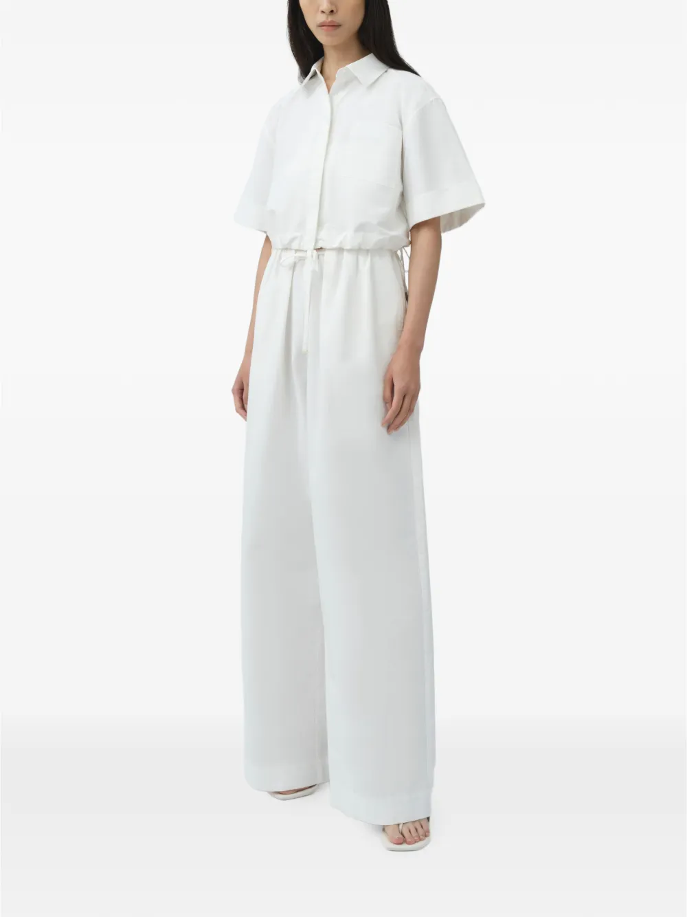 SIMKHAI Ryett cropped blouse Wit