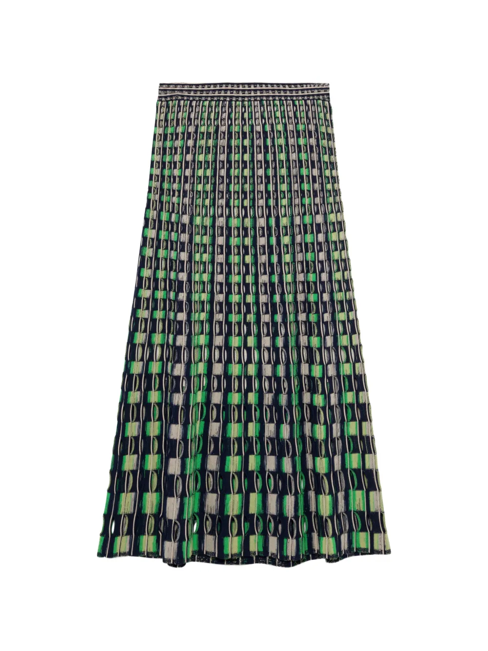 Simkhai Drue Eyelet-knit Midi Skirt In 블랙
