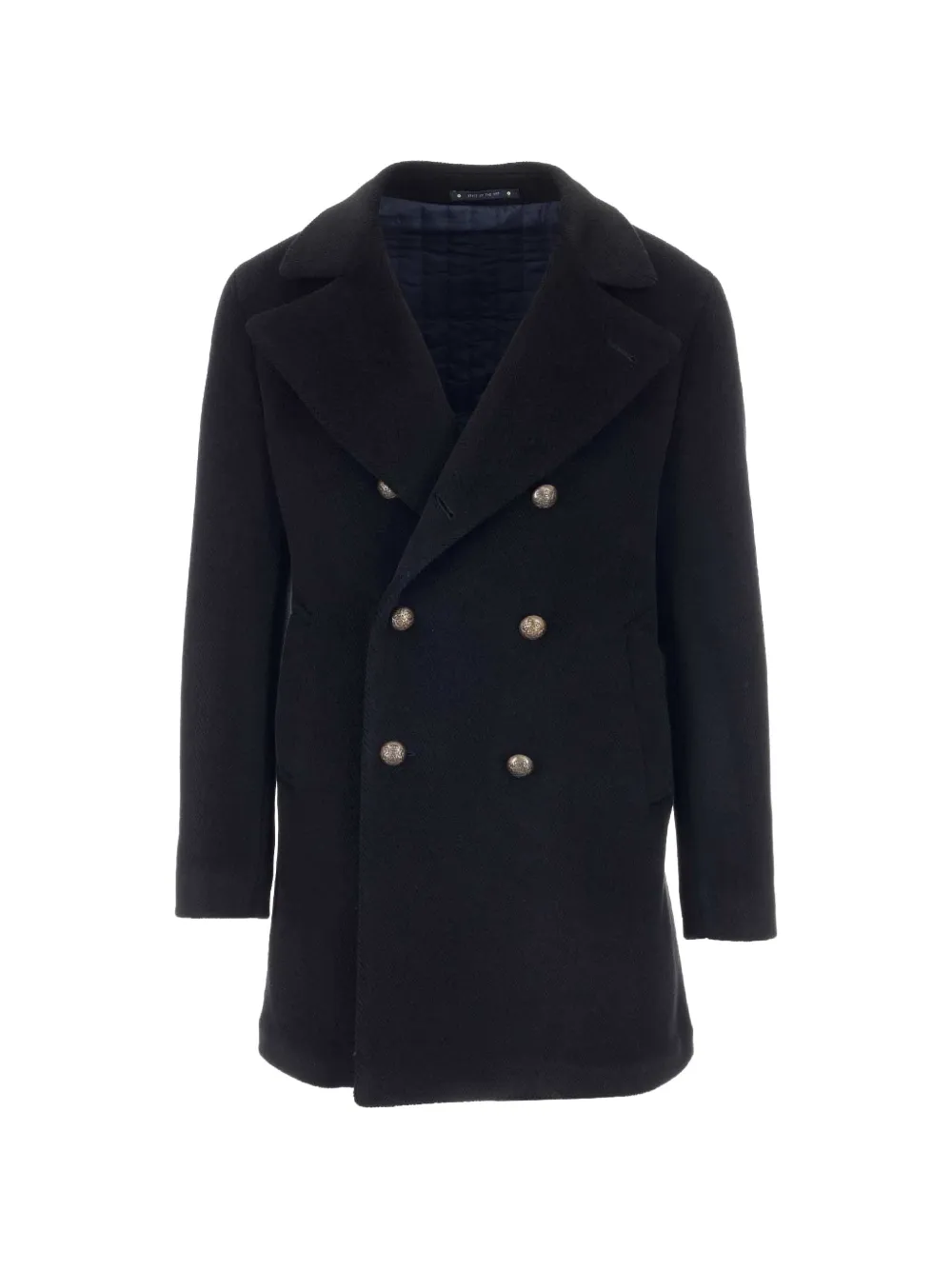 Al Duca D’Aosta 1902 double-breasted wide-lapel coat - Schwarz