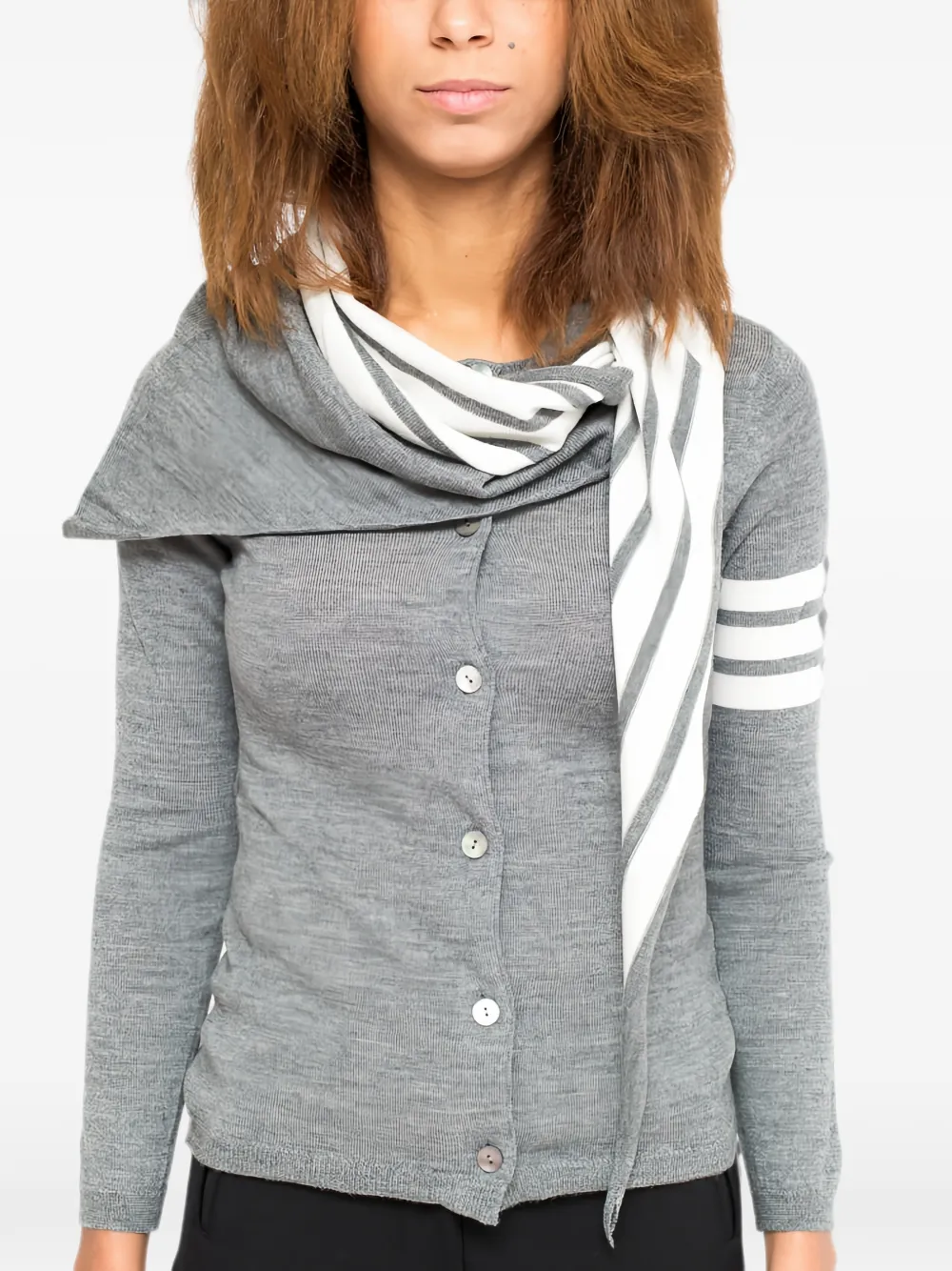 La-Rose Sciarpa a righe - Grigio