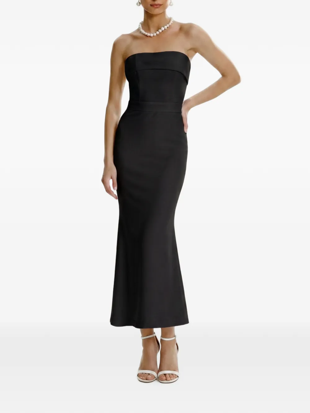 FRAMBOISE Asma strapless maxi dress - Nero