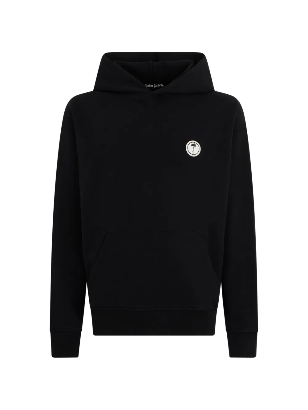 Palm Angels logo-patch hoodie - Nero