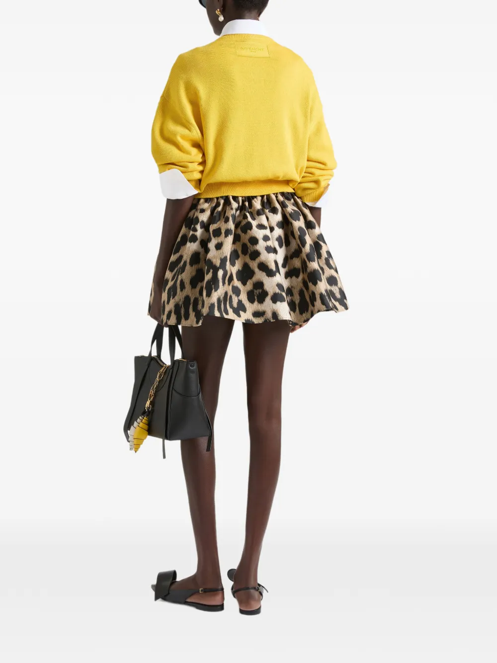 Givenchy Mini-rok met luipaardjacquard Beige