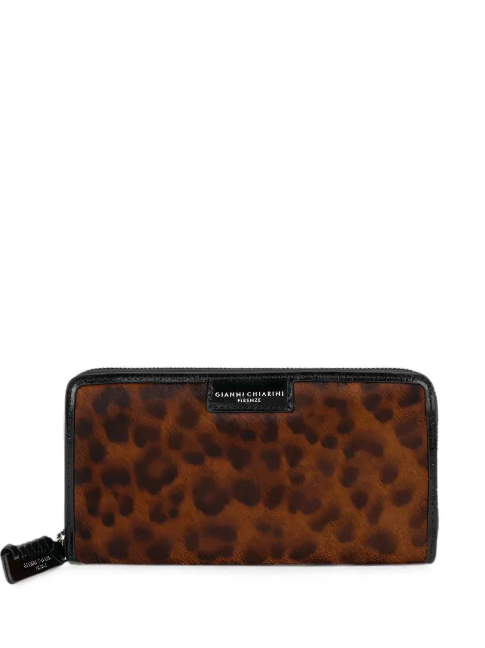 GIANNI CHIARINI leopard-print zip-around wallet - Braun