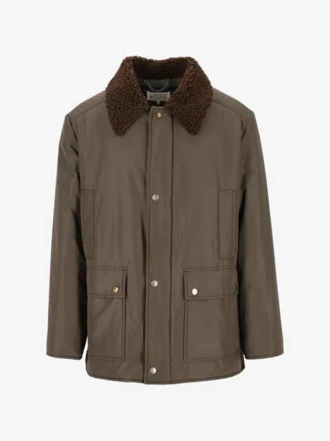 Maison Margiela fleece-collar hunting jacket