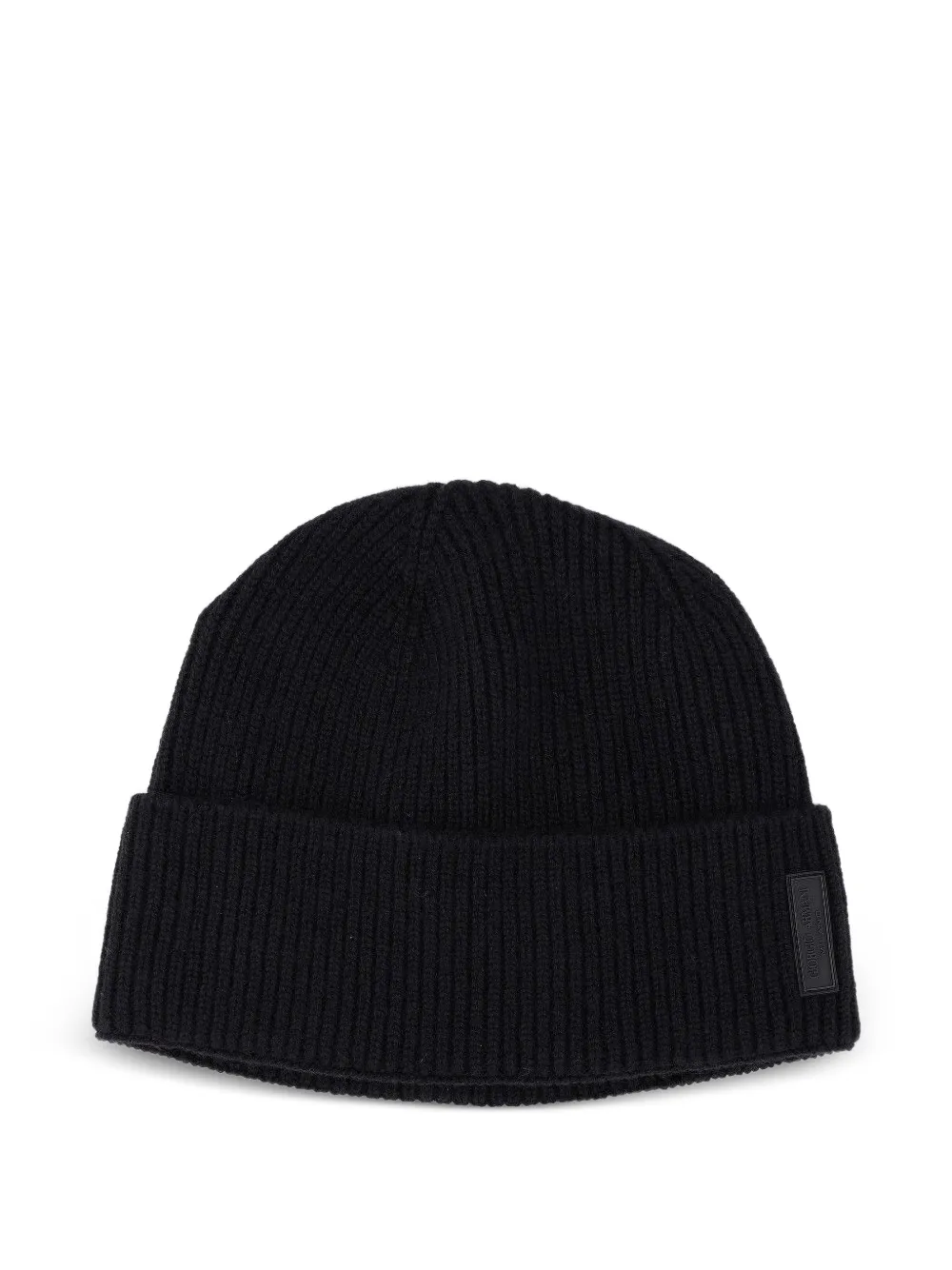 Giorgio Armani ribbed-knit cashmere beanie hat - Nero