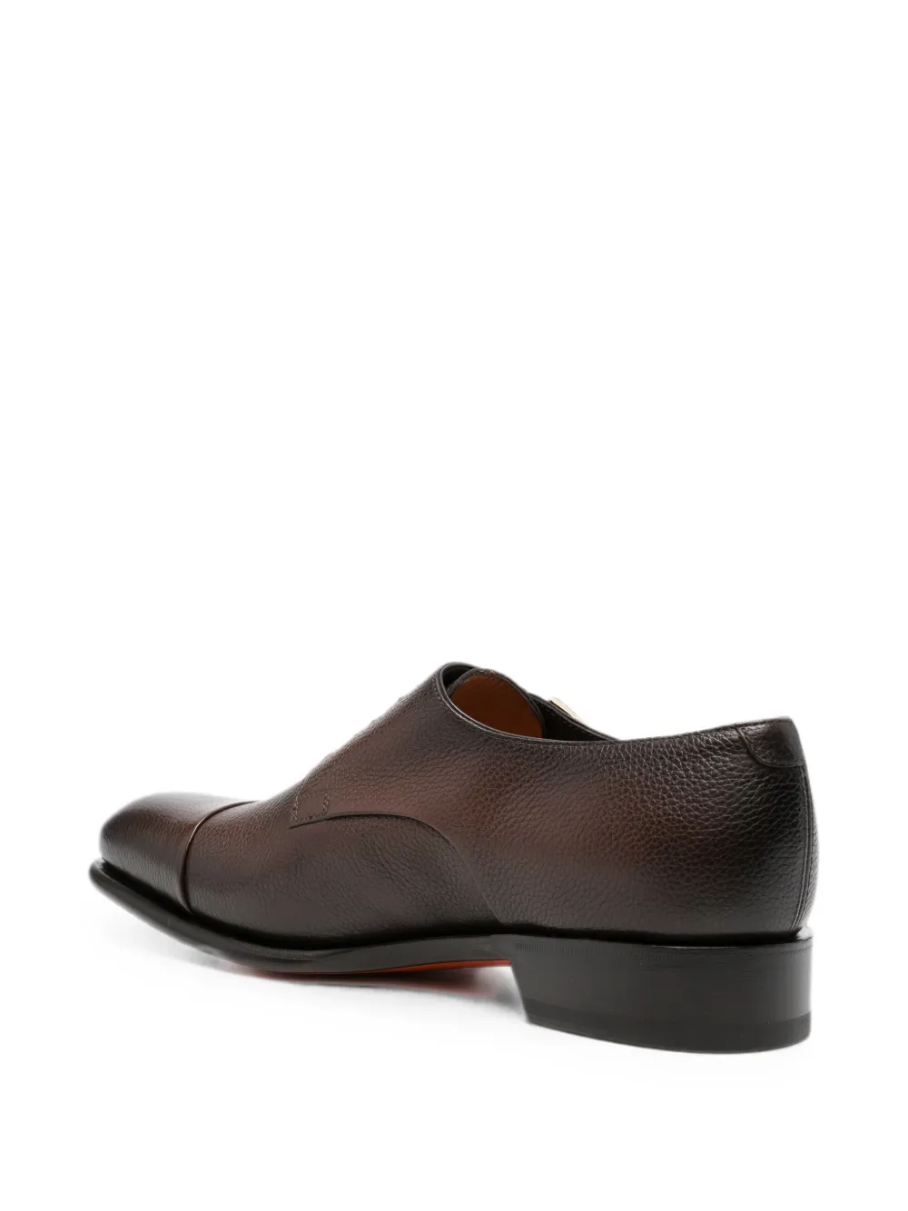 Santoni Leren gespschoenen met dubbele bandjes Bruin