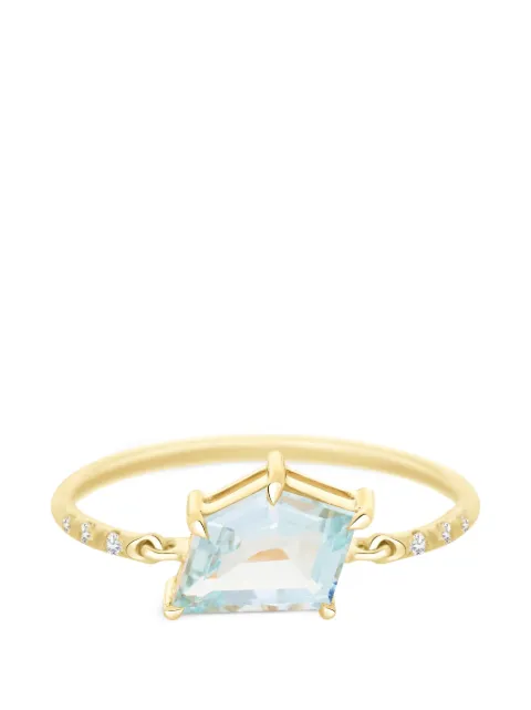 YI Collection Contour aquamarine and diamond ring