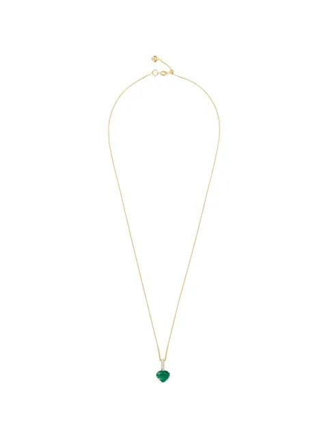 YI Collection emerald and diamond Dewdrop necklace
