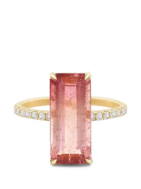YI Collection Ombre Flamingo pink tourmaline and diamond ring