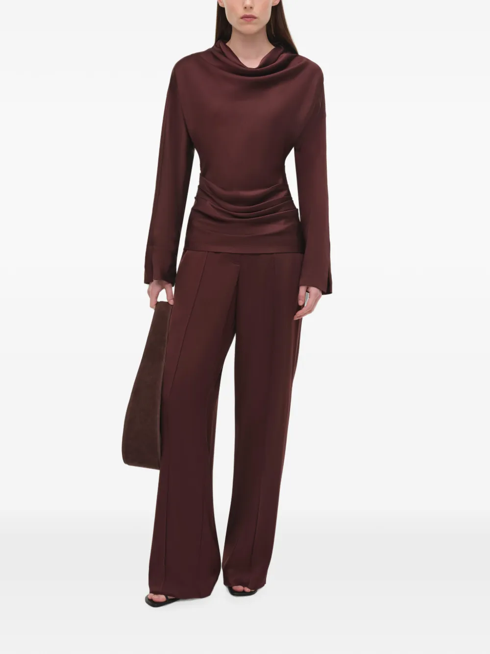 SIMKHAI Kyra high waist broek Rood