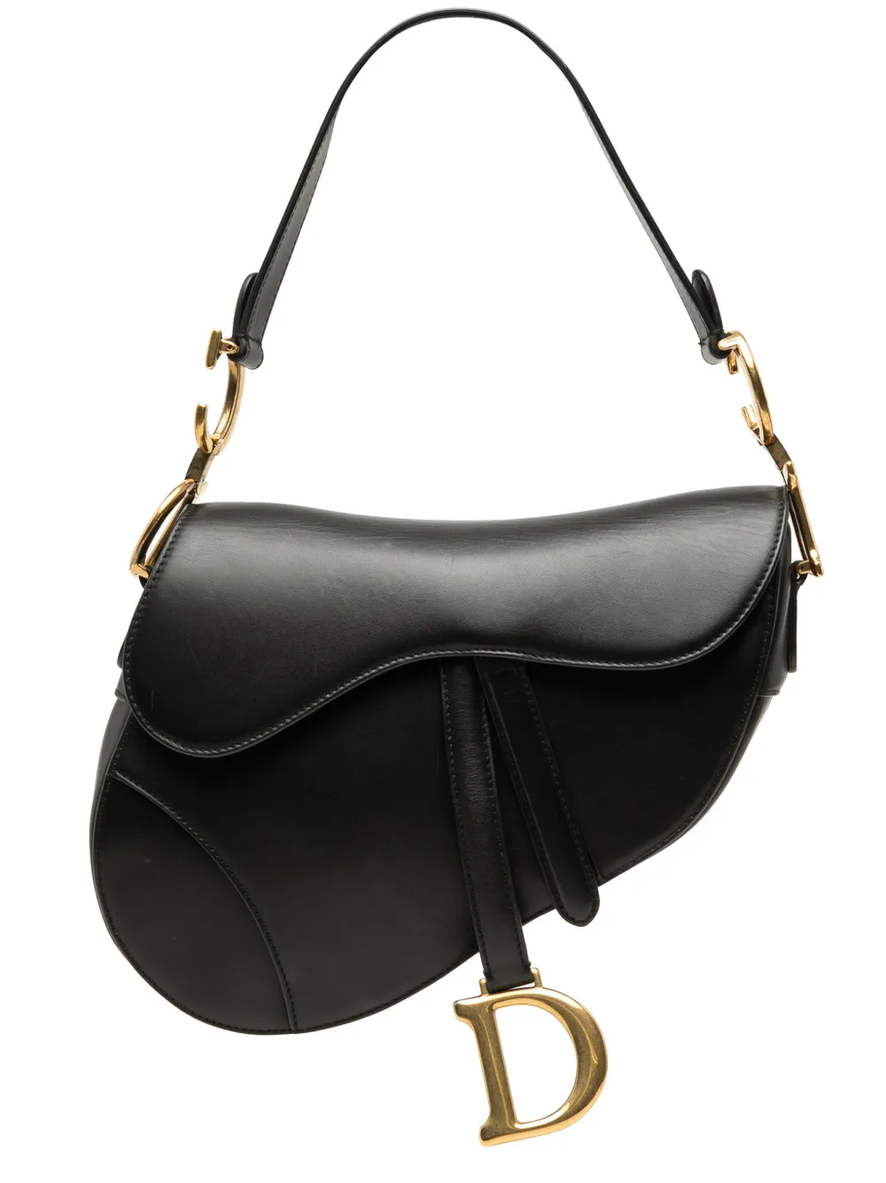 Christian Dior Pre-Owned 2018 Smooth Calfskin Saddle Bag shoulder bag - Black