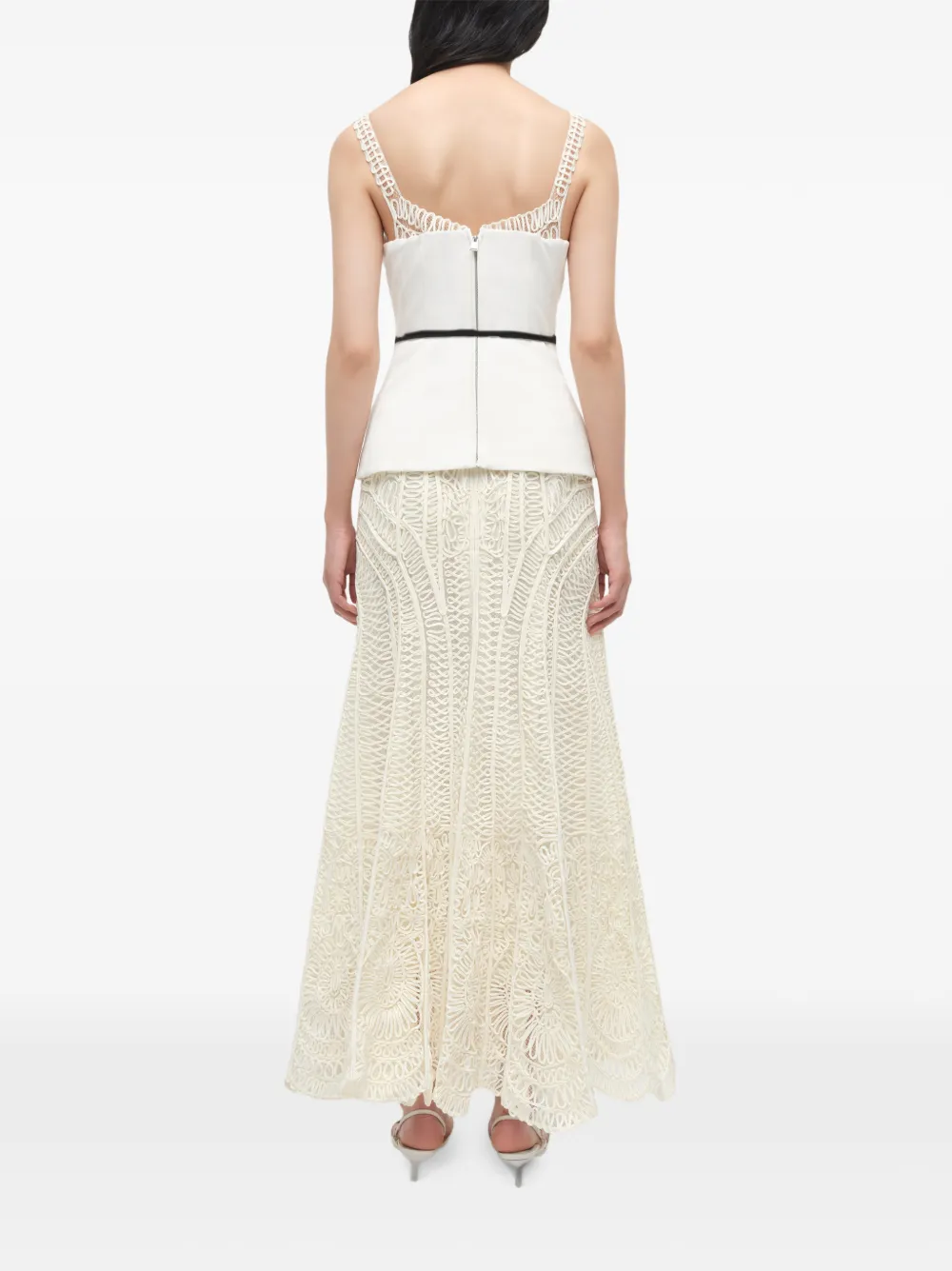 SIMKHAI McKinnon maxi-jurk met A-lijn Wit