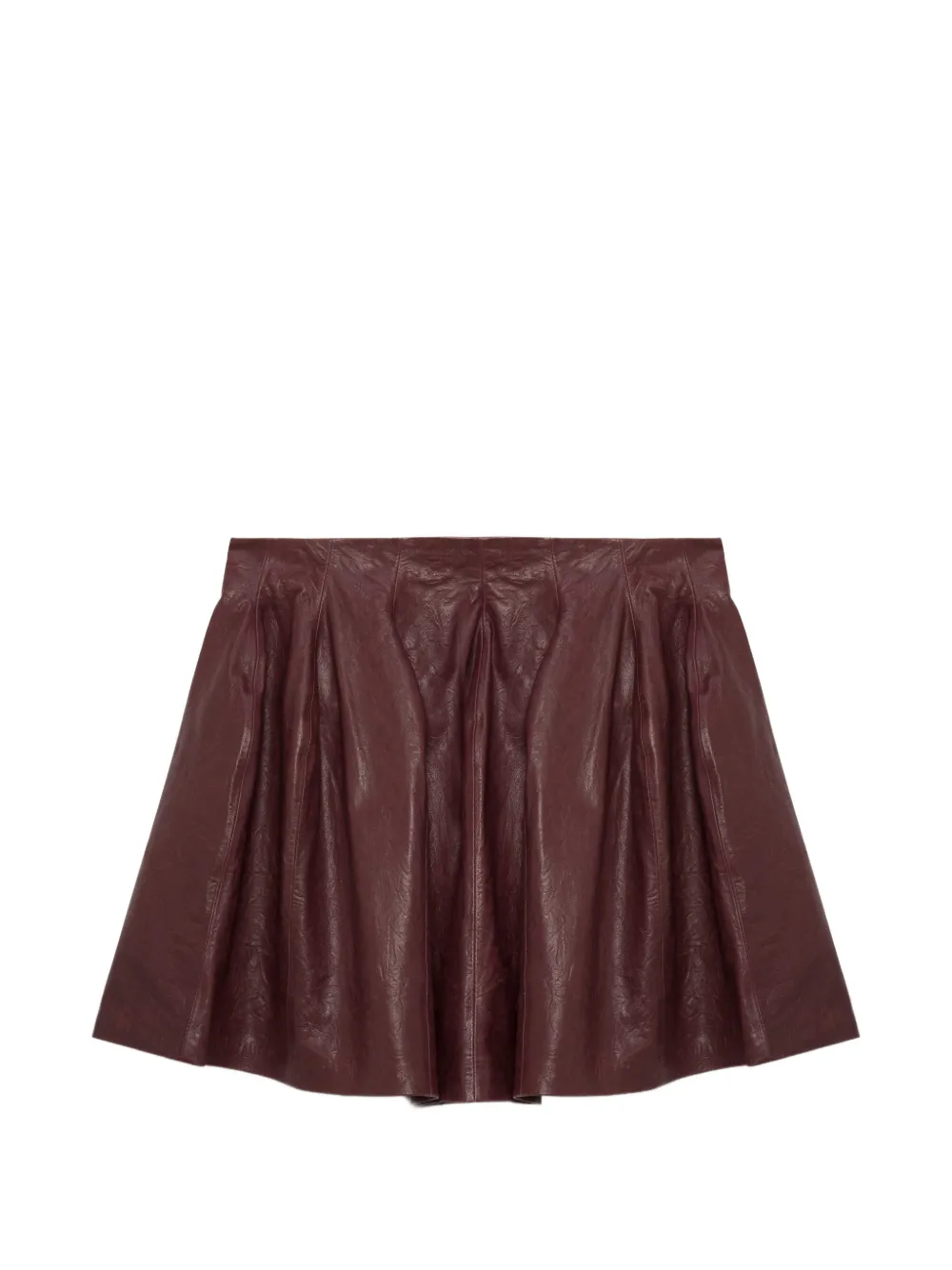 Simkhai Bryar leather mini skirt - Rot
