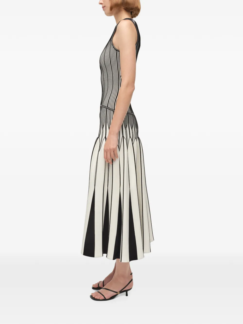 SIMKHAI Oaklen Illusion gebreide midi-jurk Wit