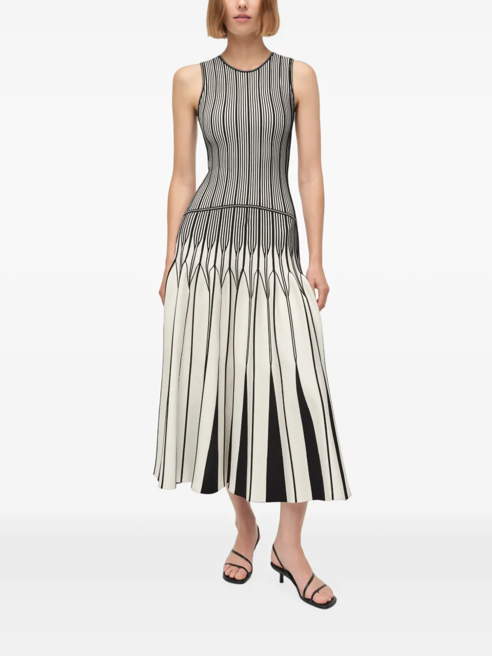 SIMKHAI Oaklen Illusion gebreide midi-jurk Wit