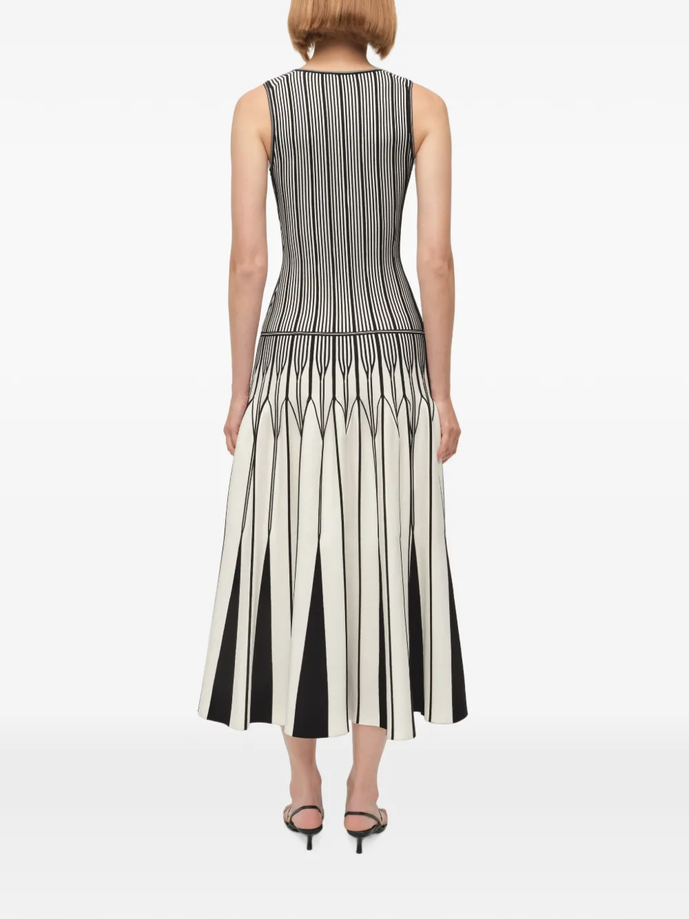 SIMKHAI Oaklen Illusion gebreide midi-jurk Wit