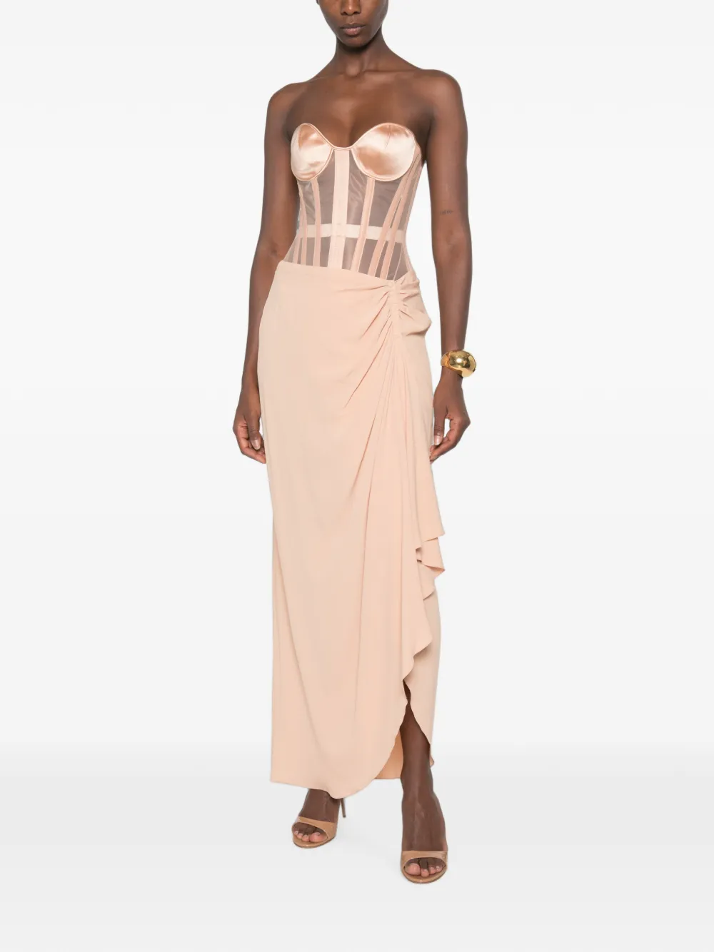 Mugler Re/edit Cirque D’hiver Skirt in Neutrals, view 2