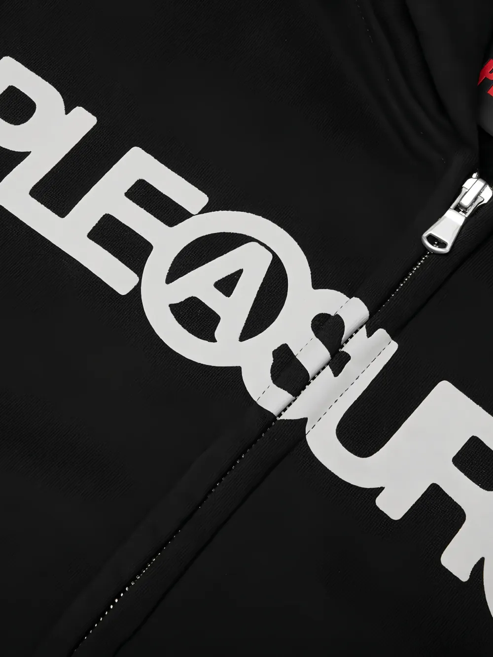 Pleasures Hoodie met rits Zwart
