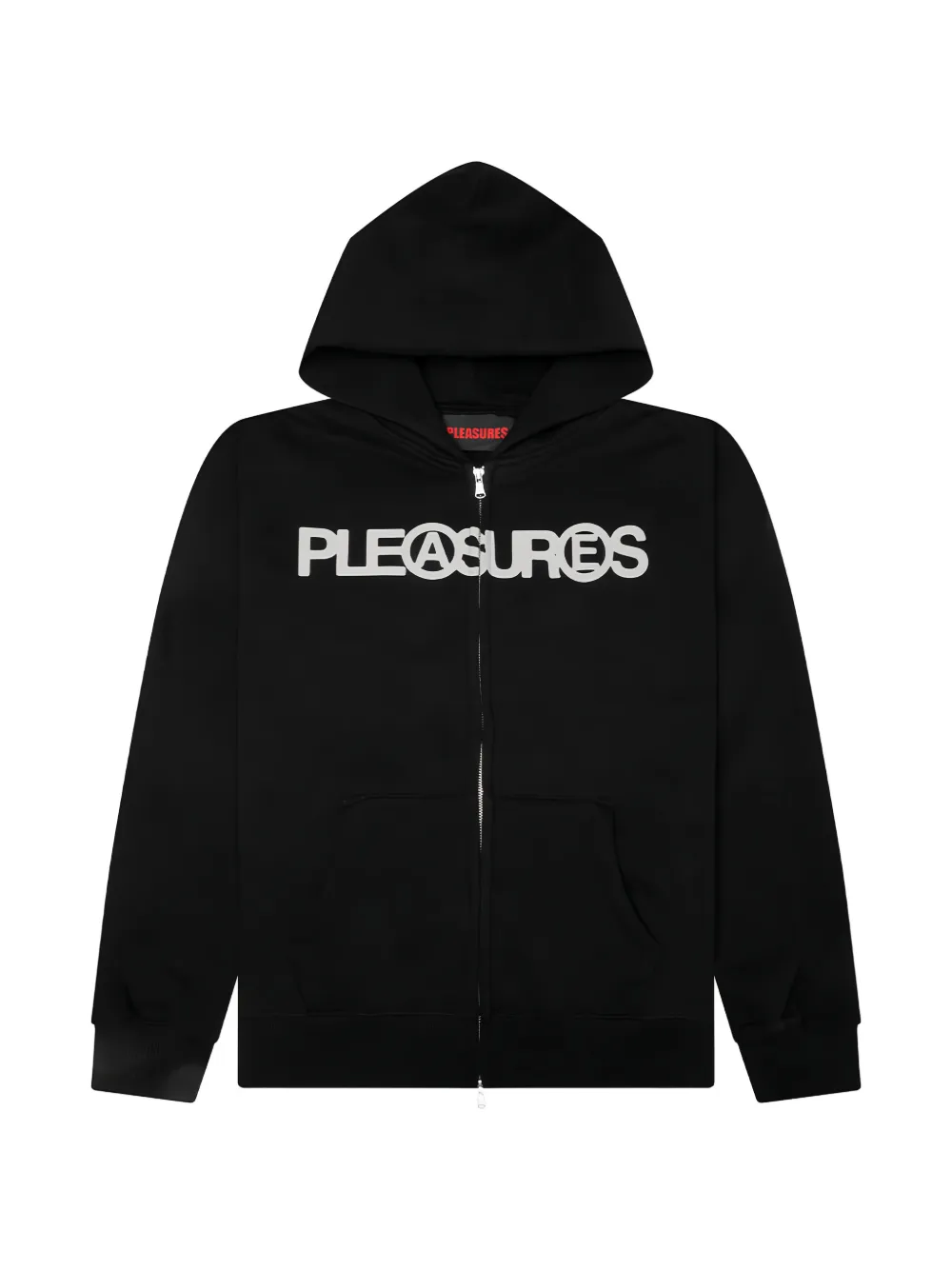 Pleasures Zip-up Hoodie In Black