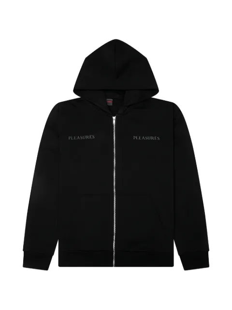 Pleasures graphic-print zip-up hoodie
