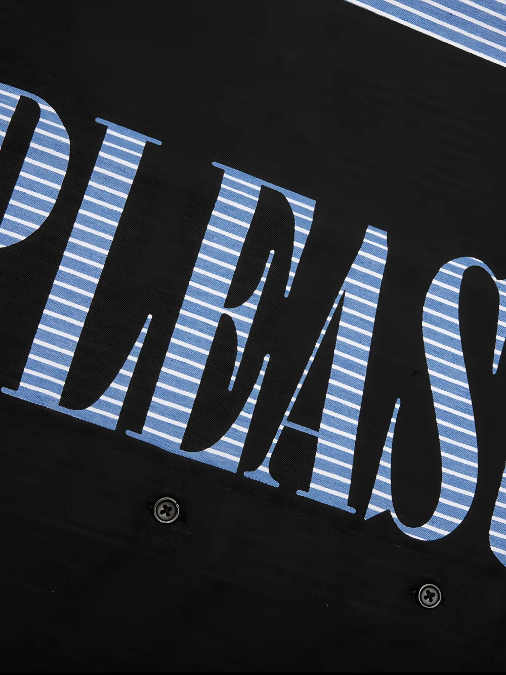 Pleasures Gestreept overhemd Blauw