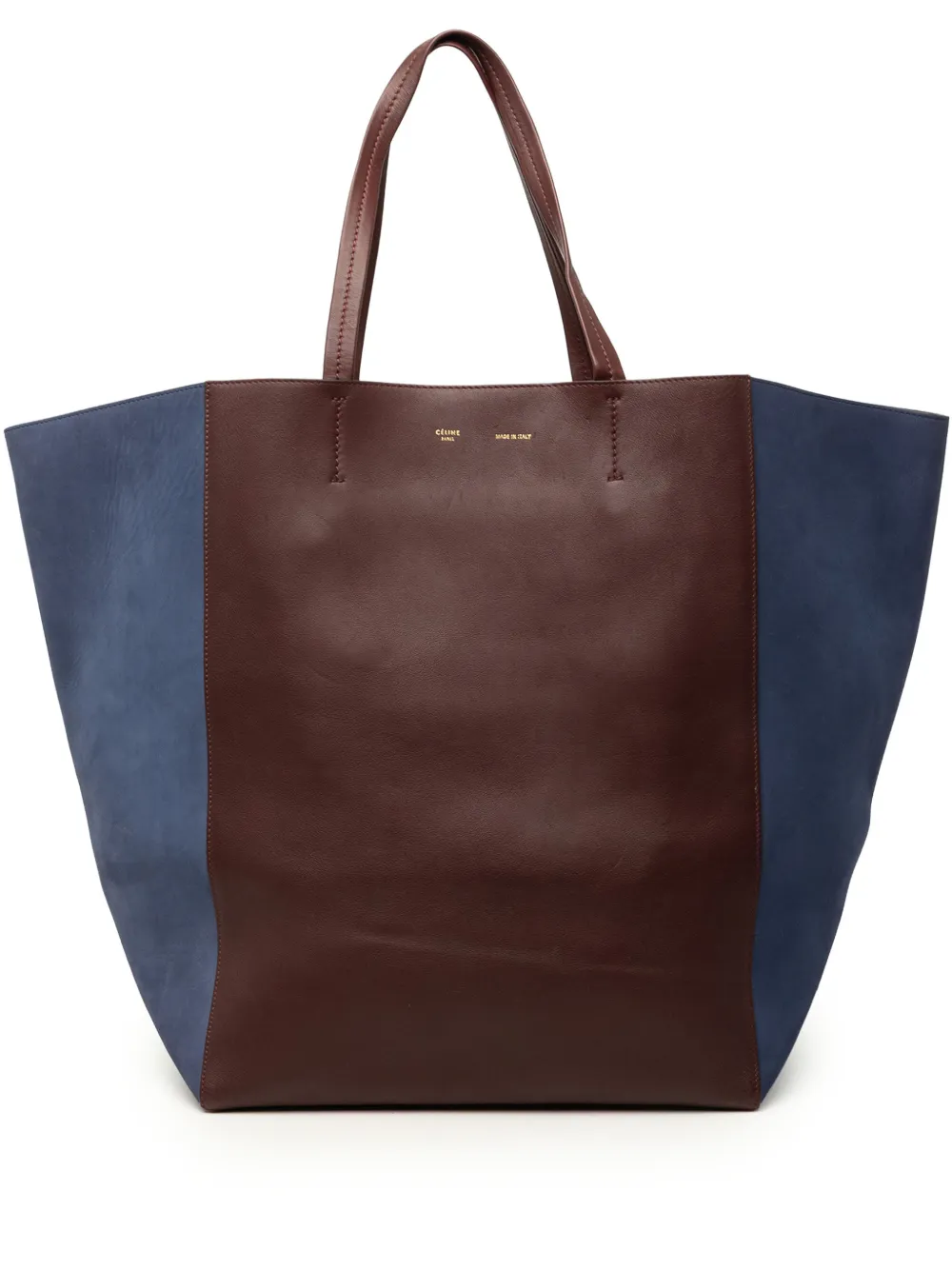 Celine Pre-Owned 2012 Large Bicolor Suede and Calfskin Phantom Cabas tote bag - Rot
