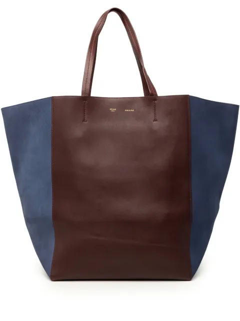 Celine Pre-Owned 2012 Large Bicolor Suede and Calfskin Phantom Cabas tote bag
