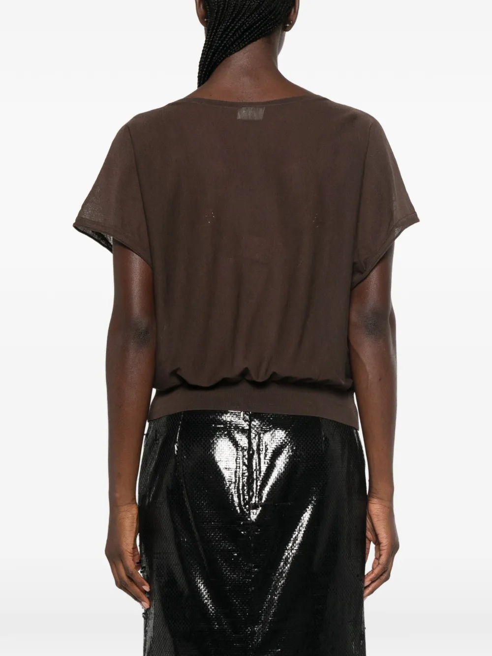 Drykorn Gerlotta T-shirt met boothals Bruin