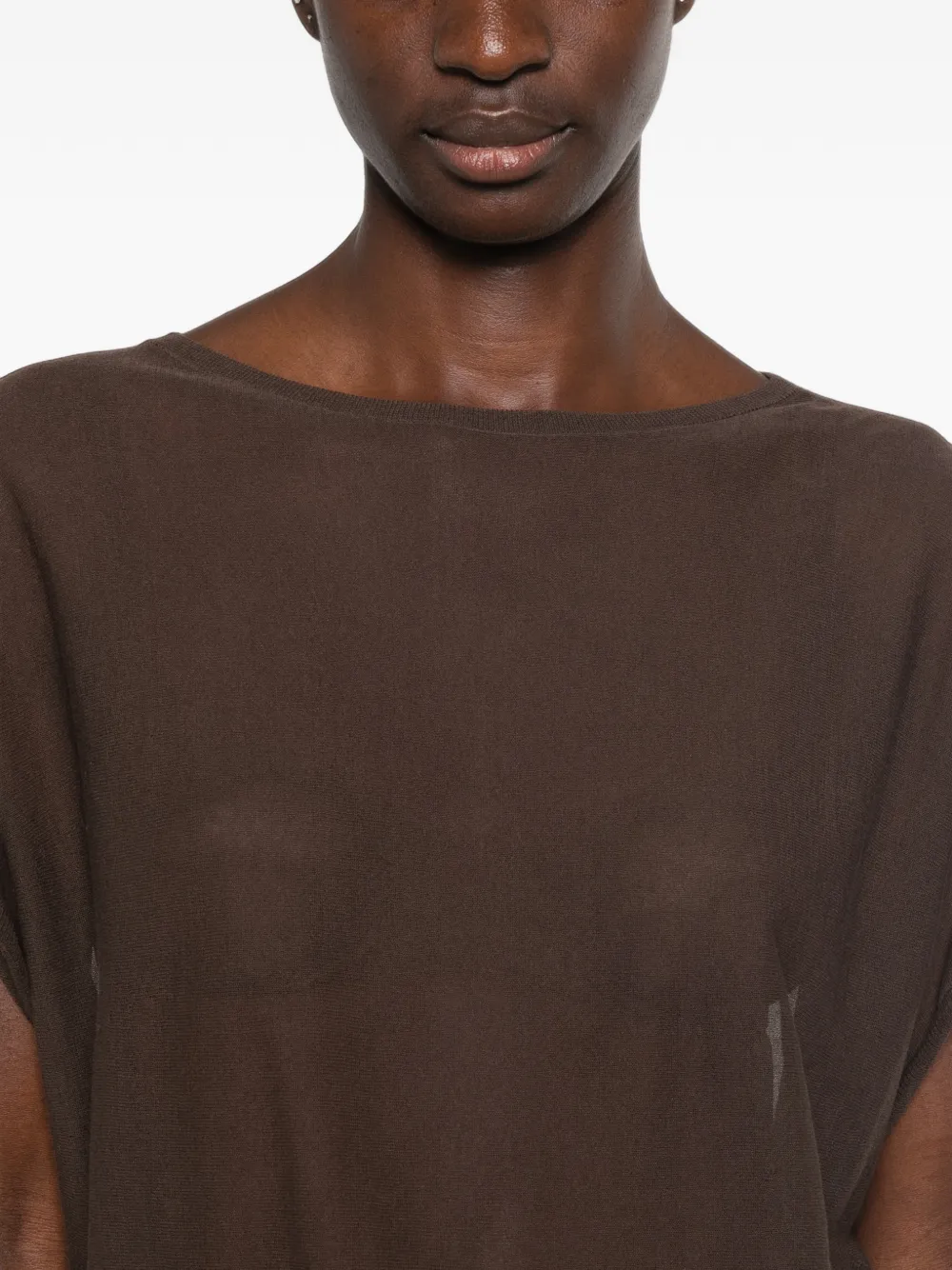 Drykorn Gerlotta T-shirt met boothals Bruin