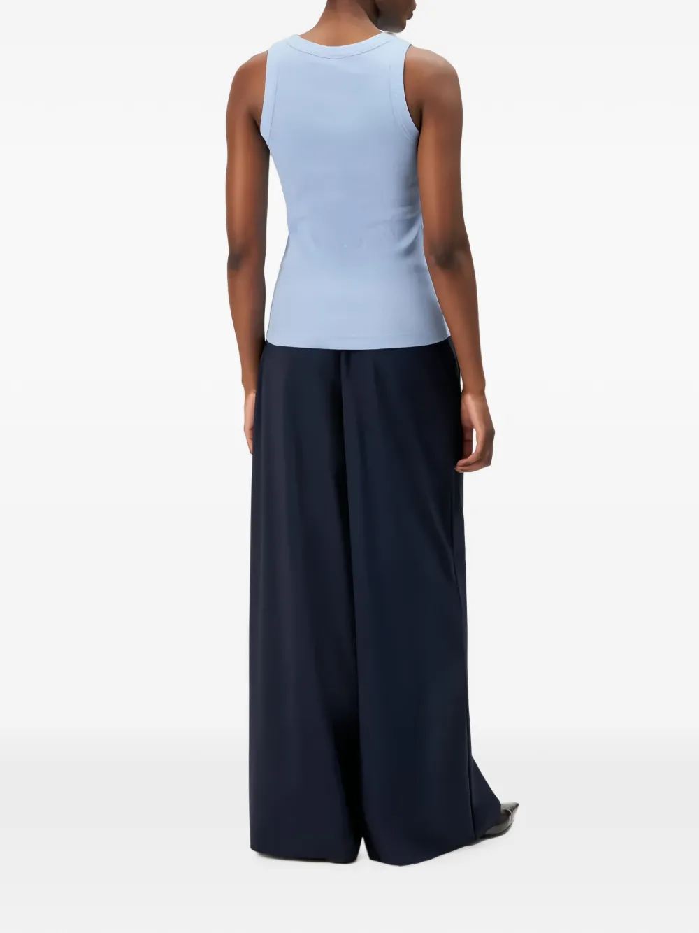 Drykorn Olina ribgebreide tanktop Blauw