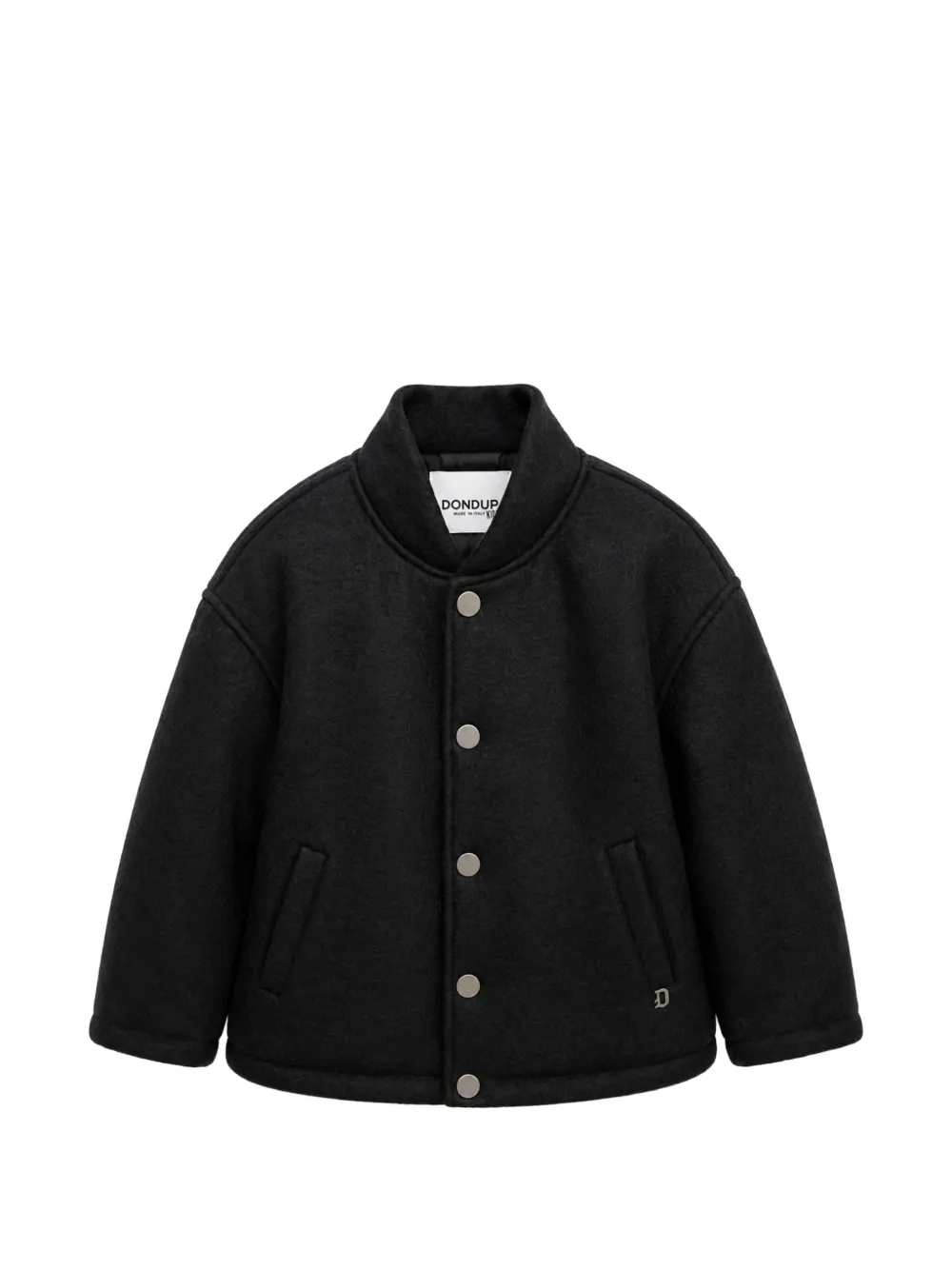 DONDUP KIDS logo-plaque press-stud jacket - Schwarz