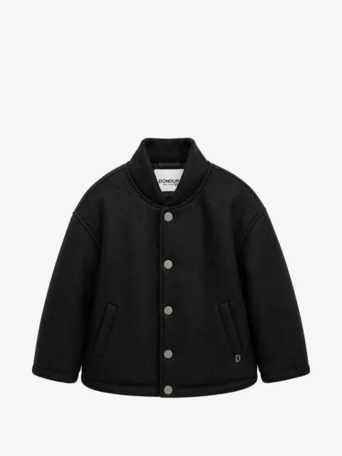 DONDUP KIDS chaqueta con botón de presión y placa del logo