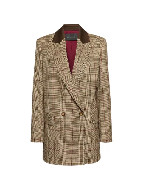 ELENA MIRÒ check-pattern double-breasted blazer