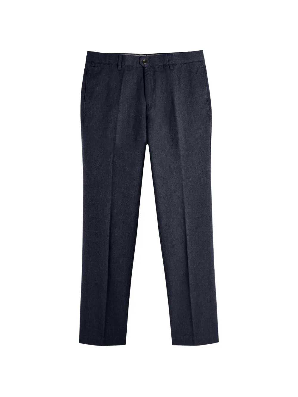 Incotex logo-patch straight-leg trousers Blauw
