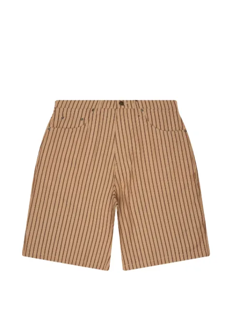 Pleasures cat-print striped shorts